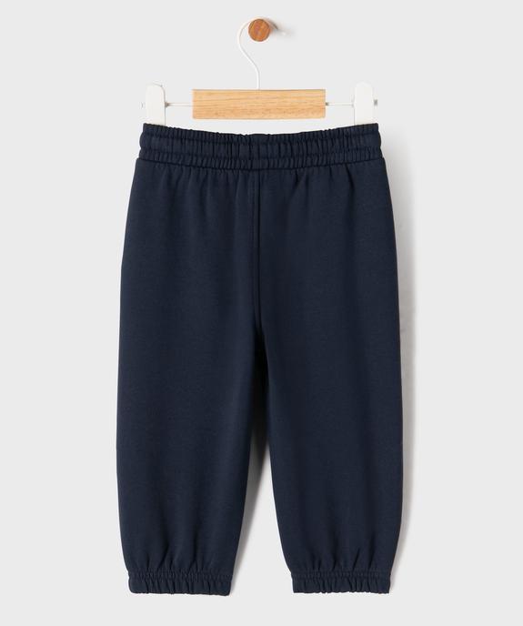 Pantalon de jogging uni avec taille ajustable bébé garçon vue3 - GEMO 4G BEBE - GEMO