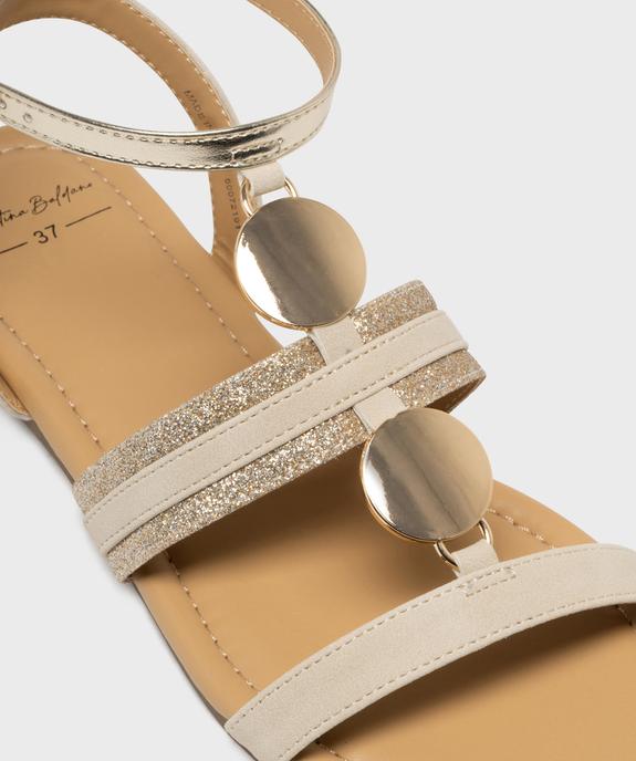 Sandales plates à brides métallisées et bijoux femme - Valentina Baldano vue6 - VALENTINA BALDA - GEMO