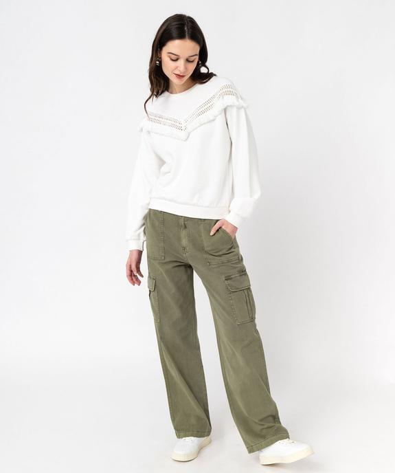 Pantalon cargo multi poches femme vue5 - GEMO 4G FEMME - GEMO