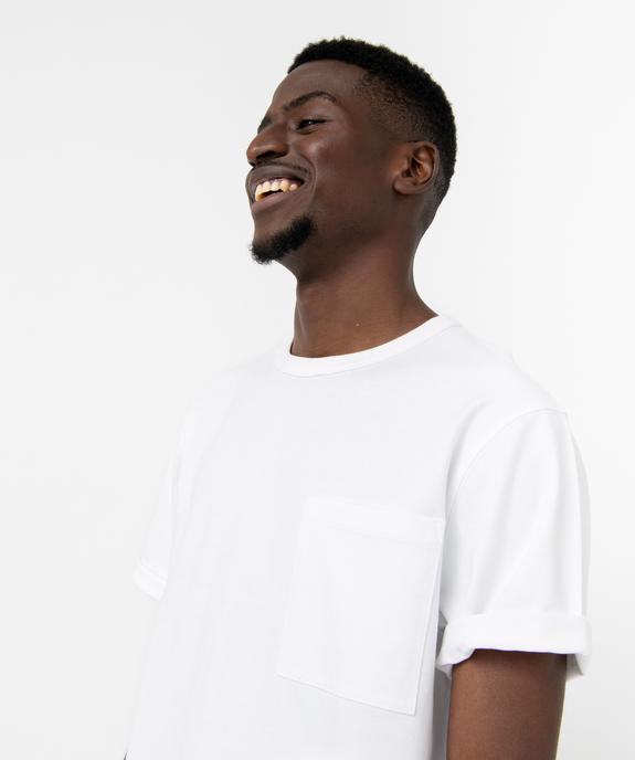 Tee-shirt à manches courtes avec poche poitrine homme vue2 - GEMO 4G HOMME - GEMO