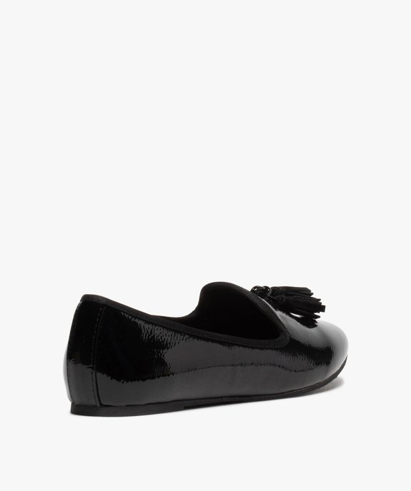 Slippers femme unis et vernis avec pompons décoratifs vue4 - GEMO(URBAIN) - GEMO