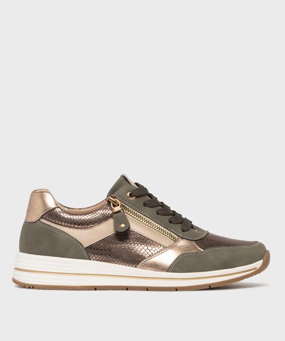 Baskets à talon compensé et détails brillants femme - Valentina Baldano vue2 - VALENTINA BALDA - GEMO