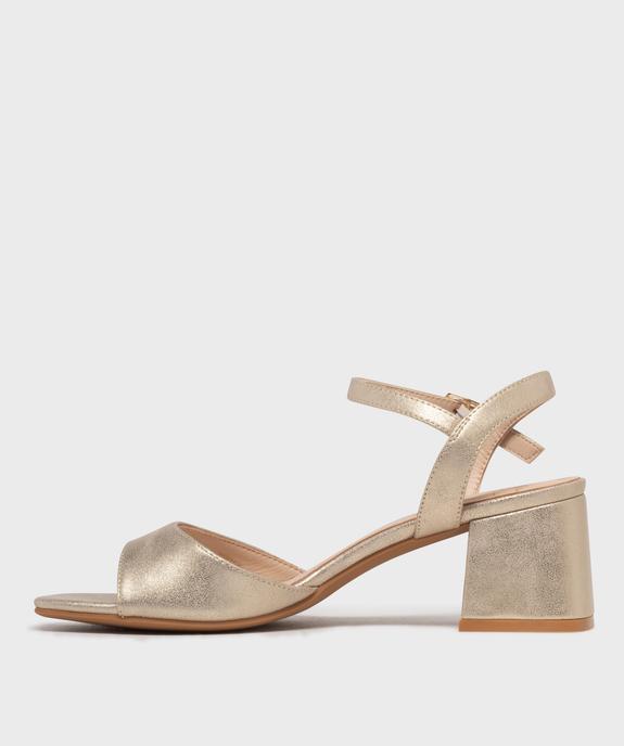 Sandales à talon toucher velours femme - Valentina Baldano vue6 - VALENTINA BALDA - GEMO