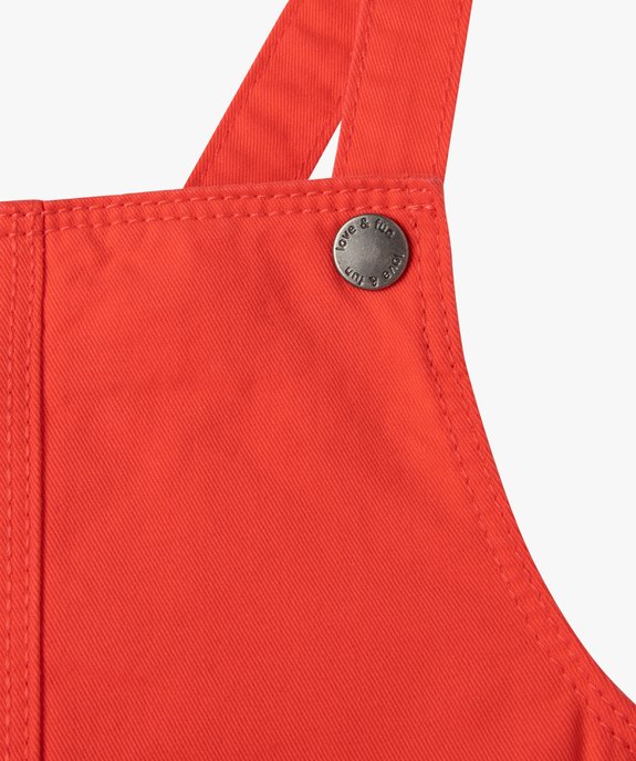 Robe bébé fille à bretelles en toile de coton vue3 - GEMO(BEBE DEBT) - GEMO
