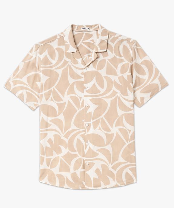 Chemise manches courtes et col cubain fine et fluide homme vue5 - GEMO (HOMME) - GEMO