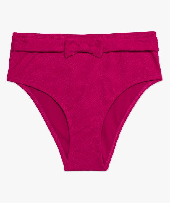 Bas de maillot de bain femme taille haute avec ceinture vue4 - GEMO (PLAGE) - GEMO