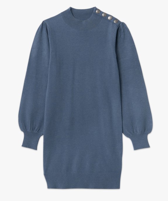 Robe pull femme en maille à manches longues et col montant vue4 - GEMO(FEMME PAP) - GEMO