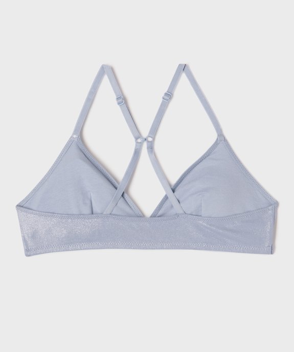 Soutien-gorge pailleté dos nageur avec mousse amovibles fille vue3 - GEMO (JUNIOR) - GEMO