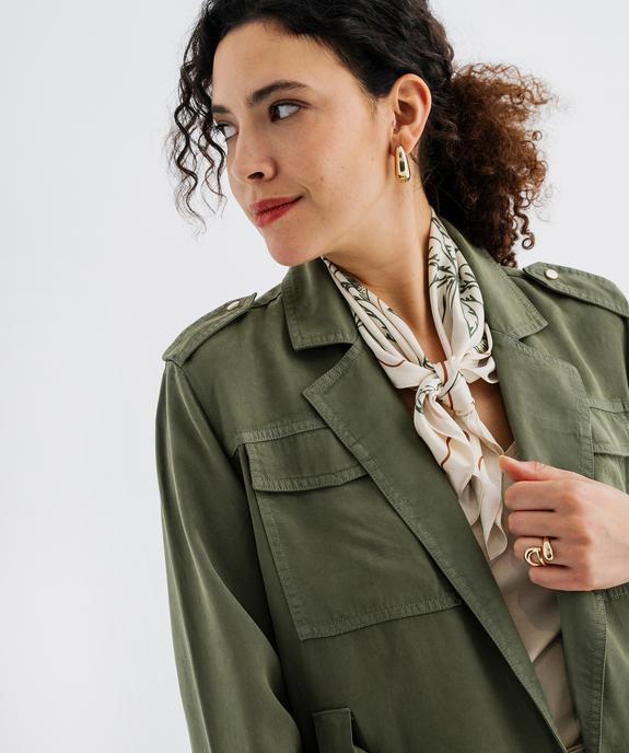 Veste saharienne en Lyocell femme vue4 - GEMO 4G FEMME - GEMO