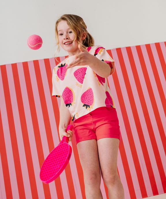 Tee-shirt oversize à larges motifs fille vue4 - GEMO 4G FILLE - GEMO