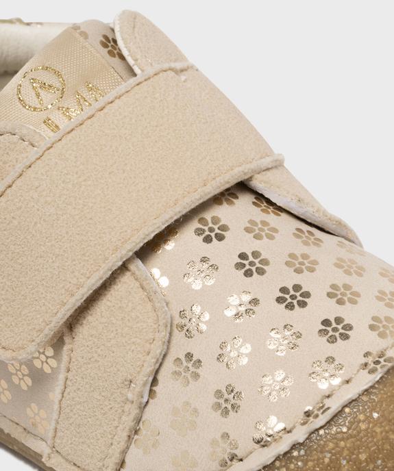 Chaussures de parc à motifs fleuris scintillants bébé fille - Alma vue7 - ALMA - GEMO