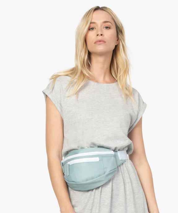 Sac banane femme en toile avec poches zippées vue3 - GEMO (ACCESS) - GEMO