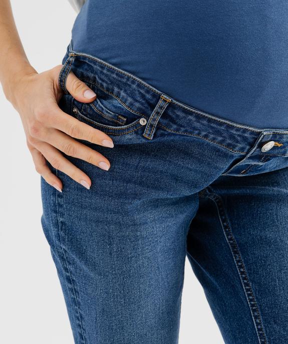 Jean de grossesse coupe slim avec bandeau haut en jersey vue2 - GEMO (MATER) - GEMO