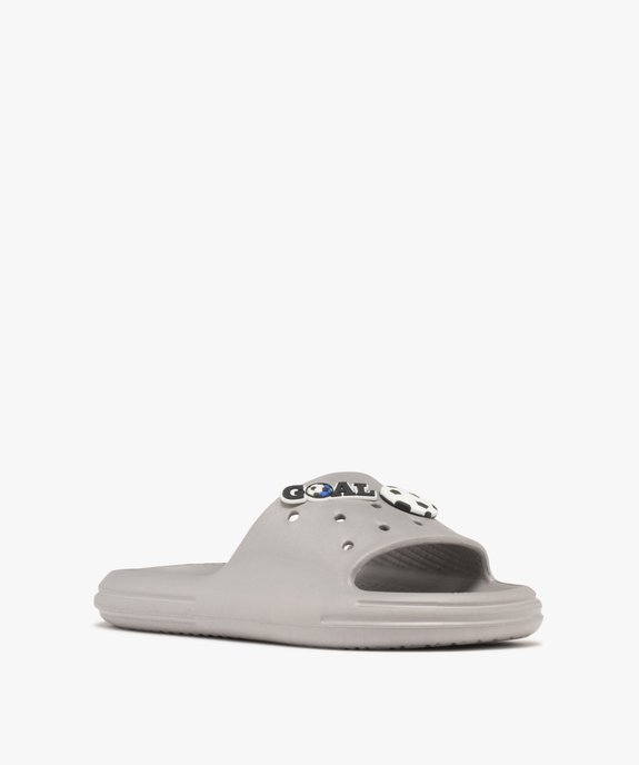 Mules de plage moulées avec bride perforée motifs foot garçon vue2 - GEMO (PLAGE) - GEMO