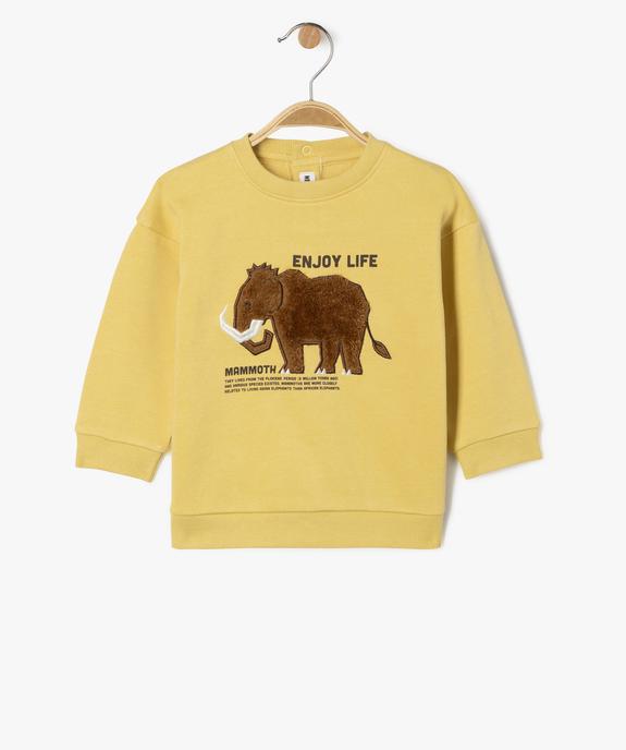 Sweat en molleton imprimé bébé garçon  vue1 - GEMO 4G BEBE - GEMO