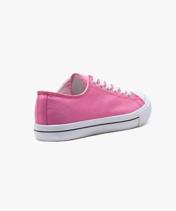 Baskets femme en toile à bout renforcé fermeture lacets vue4 - FOLLOW ME G4G - GEMO