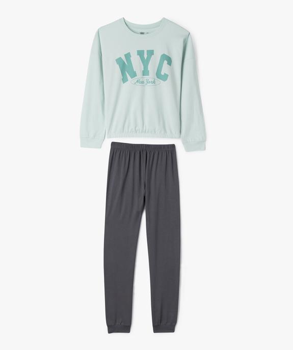 Pyjama 2 pièces en coton fille vue2 - GEMO 4G FILLE - GEMO