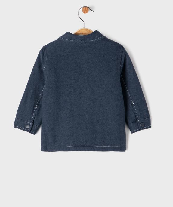 Chemise doublure sherpa avec boutons-pression bébé garçon - LuluCastagnette vue4 - LULUCASTAGNETTE - GEMO