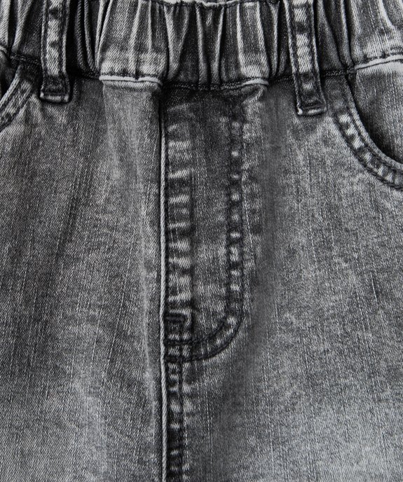 Bermuda en jean garçon à poches cargo et taille élastiquée vue2 - GEMO (ENFANT) - GEMO