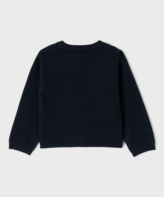 Gilet à col rond et petits noeuds fille - LuluCastagnette vue1 - LULUCASTAGNETTE - GEMO