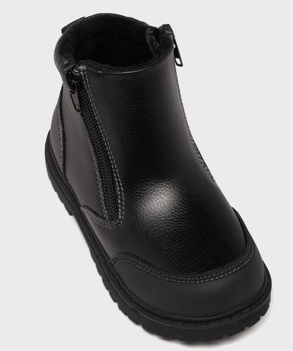 Boots fourrés à semelle crantée avec double zip garçon - Buggy vue5 - BUGGY - GEMO