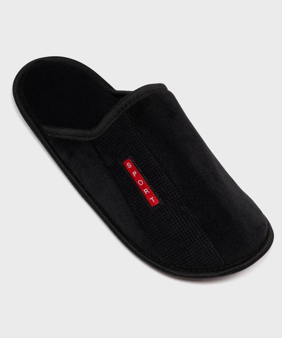 Chaussons mules en velours doux homme vue5 - GEMO 4G HOMME - GEMO