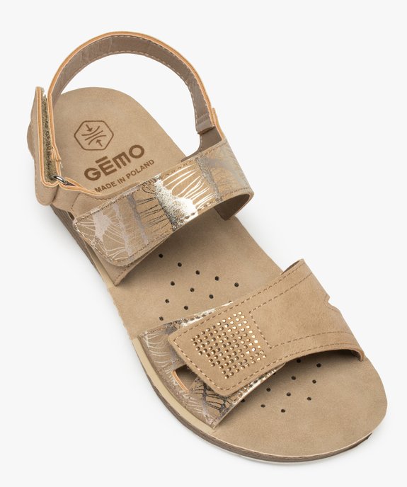 Sandales femme confort à brides scratch ajustables vue5 - GEMO (CONFORT) - GEMO