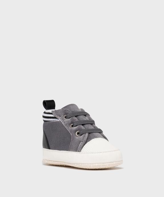 Chaussons de naissance façon basket bébé garçon - LuluCastagnette vue2 - LULUCASTAGNETTE - GEMO