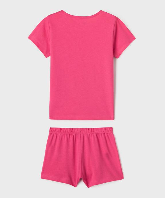Pyjashort en jersey de coton imprimé fille vue4 - GEMO (ENFANT) - GEMO