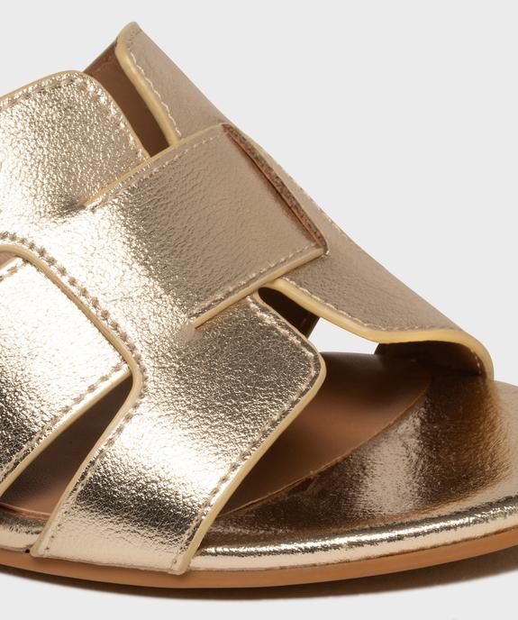 Mules à talon épais métallisées femme - Follow Me vue6 - FOLLOW ME - GEMO