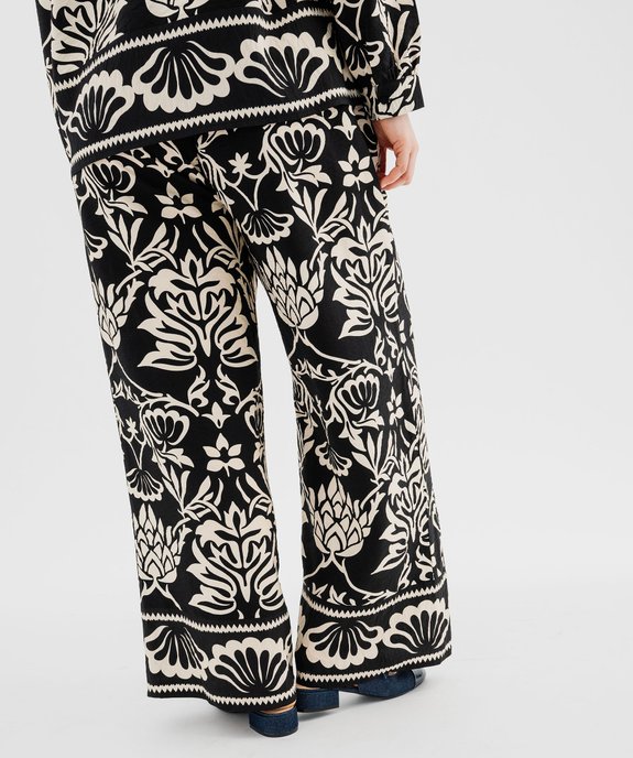 Pantalon fluide imprimé femme grande taille vue4 - GEMO 4G GT - GEMO