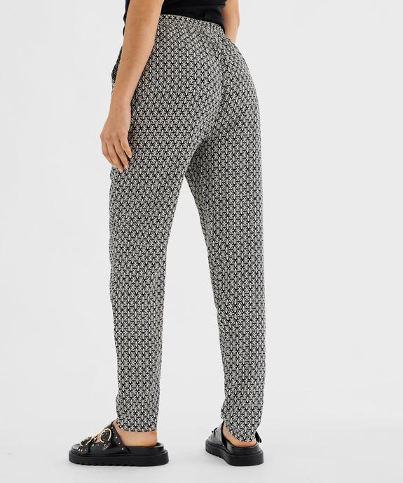 Pantalon fluide imprimé femme vue3 - GEMO(FEMME PAP) - GEMO