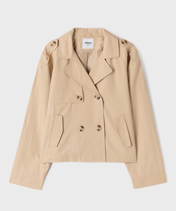 Veste large esprit trench fille vue1 - GEMO (JUNIOR) - GEMO
