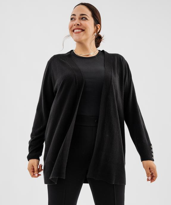 Gilet long porté ouvert femme grande taille vue8 - GEMO (G TAILLE) - GEMO