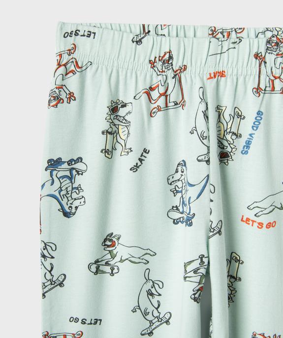 Pyjama en coton avec motifs skate garçon vue3 - GEMO 4G GARCON - GEMO