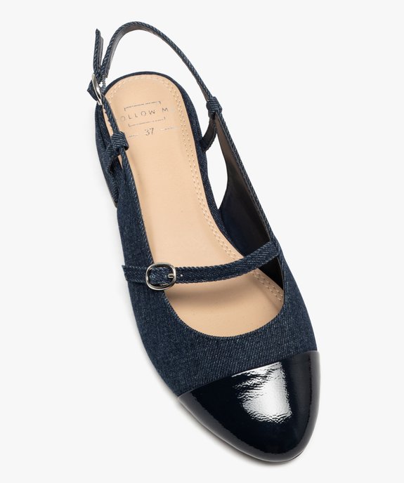 Escarpins sling-back avec bout verni femme vue6 - FOLLOW ME - GEMO