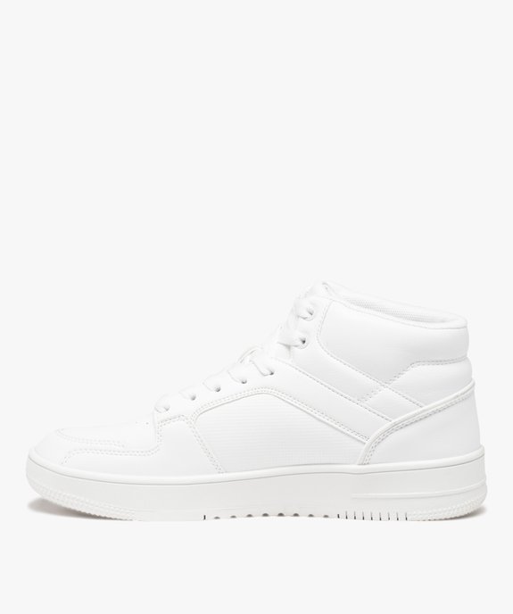 Baskets homme mid-cut unies à col matelassé et à lacets Rebound 2.0 Mid - Champion vue3 - CHAMPION USA - GEMO