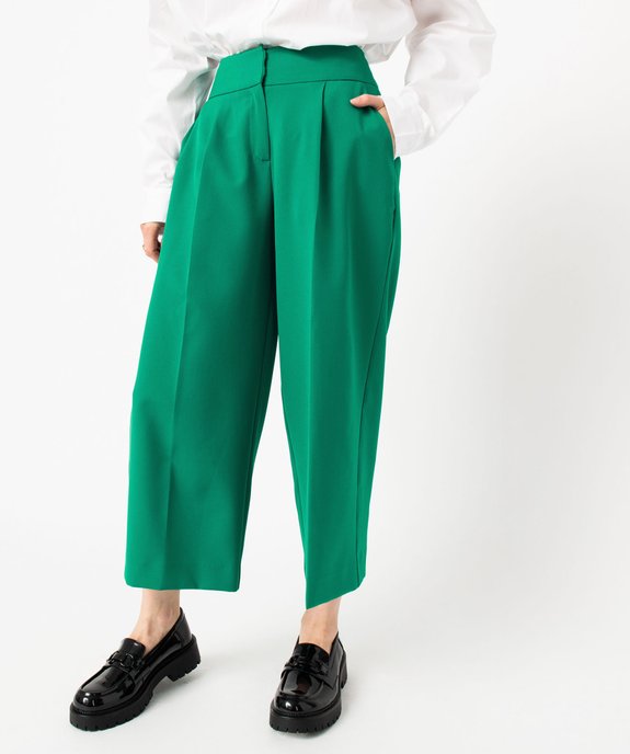 Pantacourt ample à pinces femme vue1 - GEMO(FEMME PAP) - GEMO