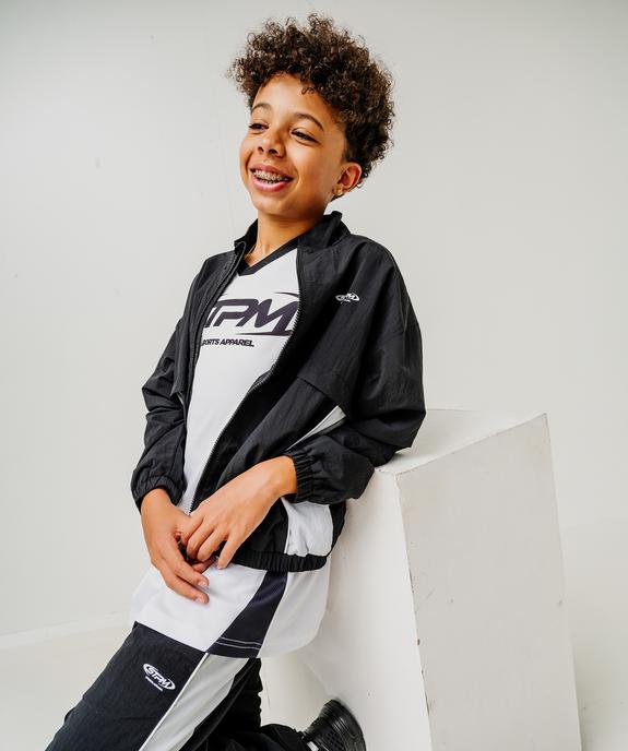Veste de sport zippée à col montant et doublure mesh garçon vue4 - GEMO (JUNIOR) - GEMO