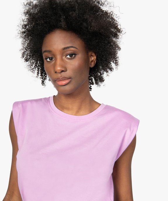 Tee-shirt femme à épaulettes sans manches vue2 - GEMO(FEMME PAP) - GEMO