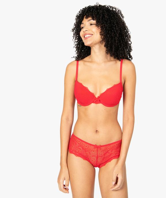 Shorty femme en dentelle et tulle (lot de 2) vue3 - GEMO(HOMWR FEM) - GEMO