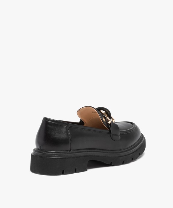Mocassins femme unis à semelle crantée et bride chaine vue5 - GEMO (CASUAL) - GEMO