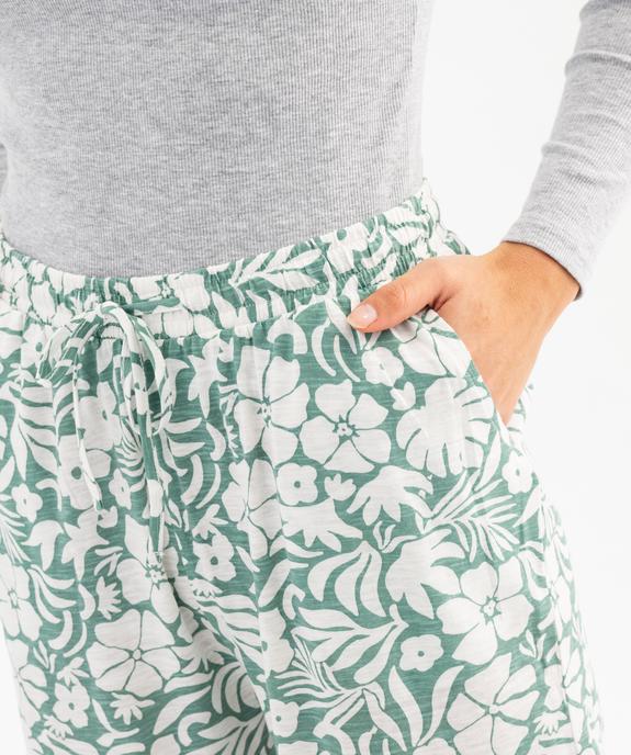 Pantalon de pyjama ample en coton femme vue2 - GEMO 4G FEMME - GEMO