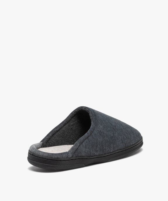 Chaussons homme mules d’intérieur en velours uni vue4 - GEMO(HOMWR HOM) - GEMO