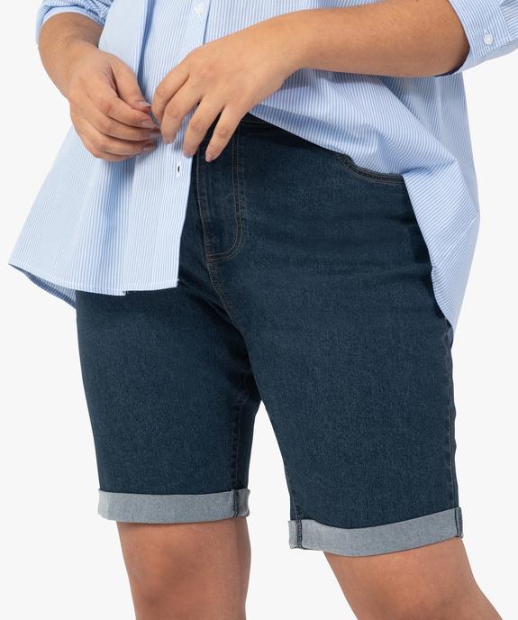 Bermuda femme grande taille en coton stretch Coupe ajustée vue2 - GEMO (G TAILLE) - GEMO