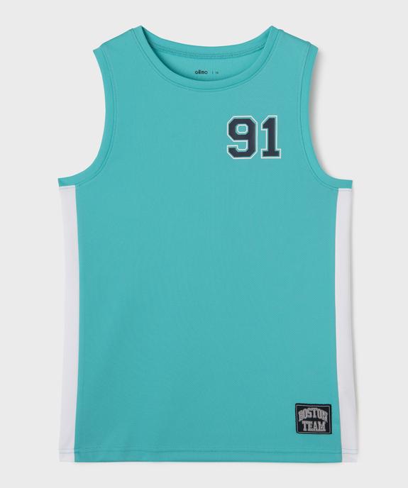 Débardeur de sport avec inscription 91 garçon vue1 - GEMO (JUNIOR) - GEMO