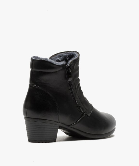 Boots femme confort à talon avec doublure douce vue4 - GEMO (CONFORT) - GEMO
