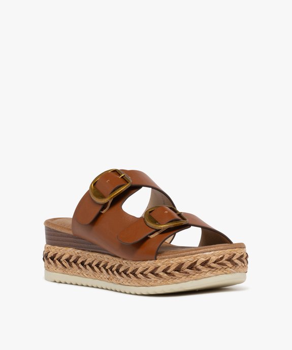 Sandales mules avec semelle plateforme en corde femme - Valentina Baldano vue3 - VALENTINA BALDA - GEMO