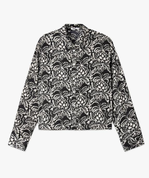 Chemise satinée coupe courte femme vue4 - GEMO(FEMME PAP) - GEMO