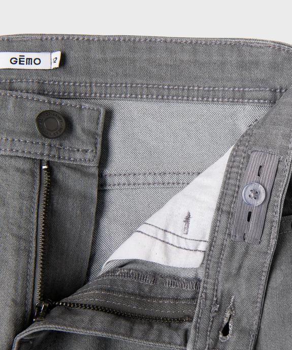 Bermuda en denim coupe slim garçon vue6 - GEMO (JUNIOR) - GEMO